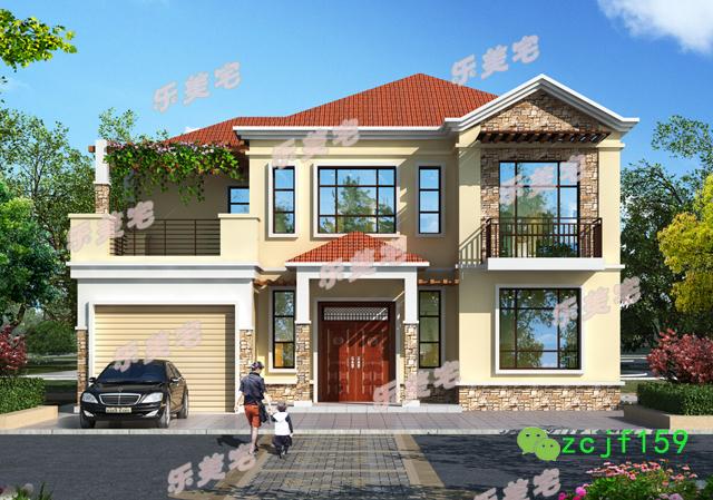 分享幾款帶車庫設計的二層別墅設計圖紙，適不適合你家的宅基地呢？