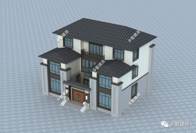 帶大家來看一款新中式別墅設計圖，回鄉建一棟，既有品位又有面子