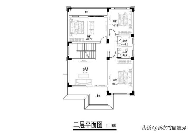 介紹一款實用又美觀的三層小別墅設計圖，從外形上看這棟別墅，簡約、大方