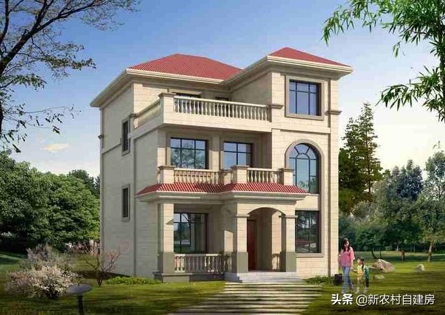 介紹一款實用又美觀的三層小別墅設計圖，從外形上看這棟別墅，簡約、大方