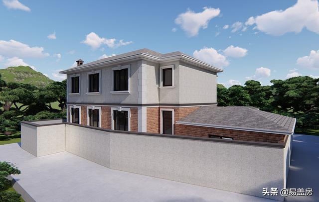 二層農(nóng)村別墅設(shè)計圖，建成就是村里的標桿別墅