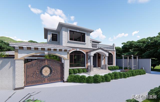 二層農(nóng)村別墅設(shè)計圖，建成就是村里的標桿別墅