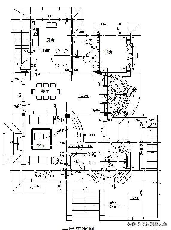 10套農村三層復式別墅設計圖，室內布局合理，造價經濟實用，看了的都說好！