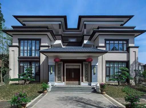 9棟新中式別墅設計圖，新中式原來這么美，怪不得那么多人建，心動了！