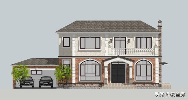 占地130平方米二層歐式自建別墅設(shè)計(jì)圖，在村里建一棟，人人見了都夸好！