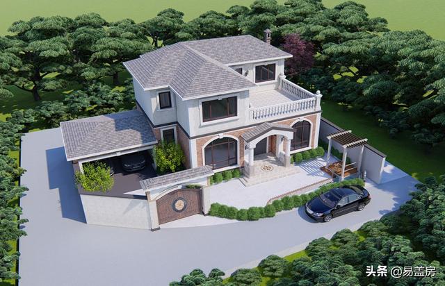 占地130平方米二層歐式自建別墅設(shè)計(jì)圖，在村里建一棟，人人見了都夸好！