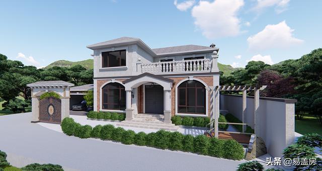 占地130平方米二層歐式自建別墅設(shè)計(jì)圖，在村里建一棟，人人見了都夸好！