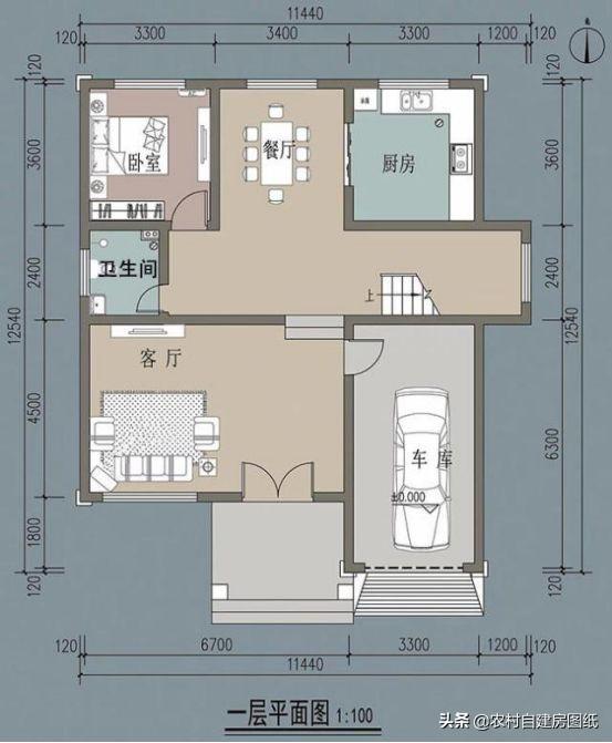 7室3廳帶車庫大別墅設計圖，空間利用率高，居住舒適