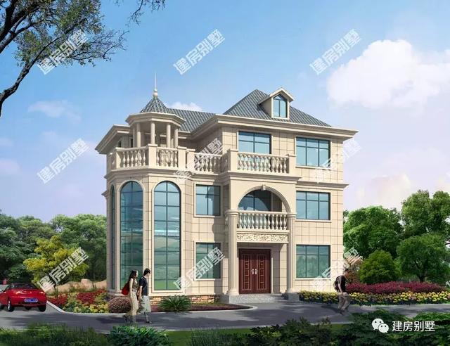 兩款面寬13-14米左右自建房設計圖，第一棟戶型周正簡約，第二棟豪華大氣