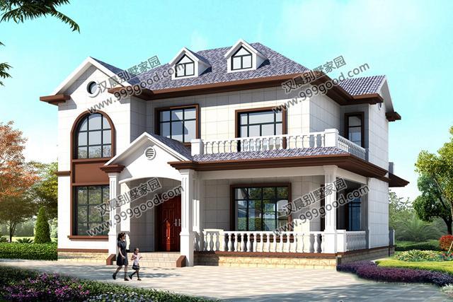 洋氣二層農(nóng)村別墅設計圖，符合建筑審美的同時，滿足日常生活所需