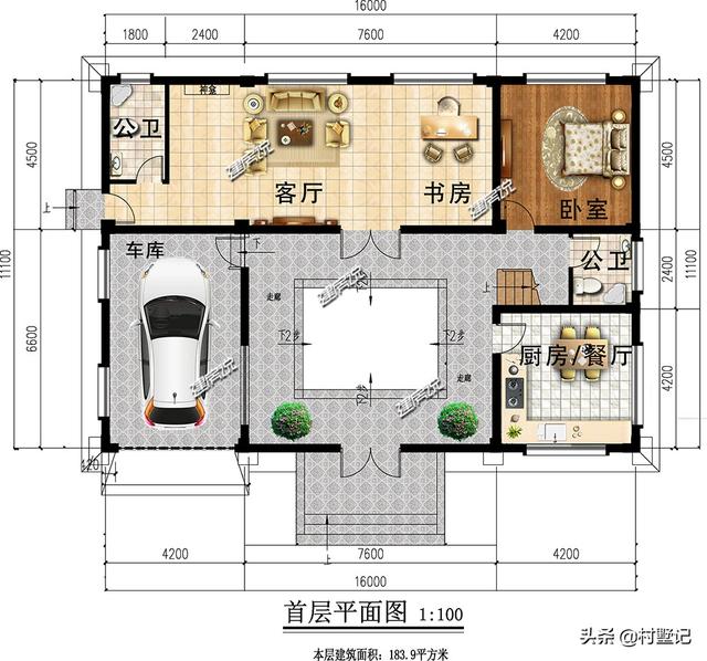 精選5款農村別墅設計圖，款款帶車庫，有二層的和三層的，想建幾層可以根據家庭的人口來選擇