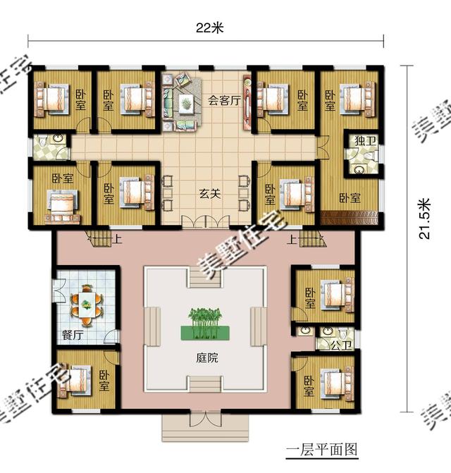 這5套自建別墅設計圖，中式合院設計到底是多讓你心動