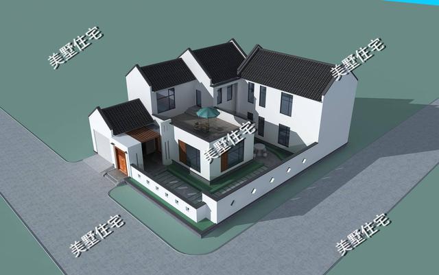 這5套自建別墅設計圖，中式合院設計到底是多讓你心動