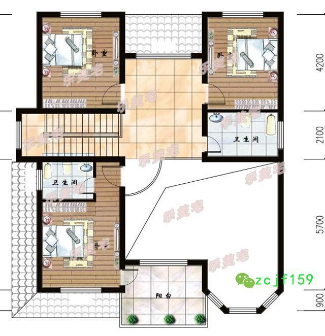 農村二層別墅建房實拍圖及全套建筑施工圖，帶夾層車庫，建成效果很棒