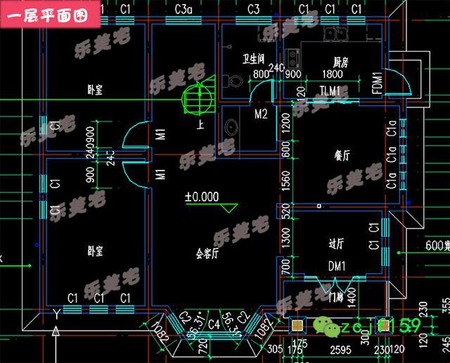 農村二層別墅建房實拍圖及全套建筑施工圖，帶夾層車庫，建成效果很棒