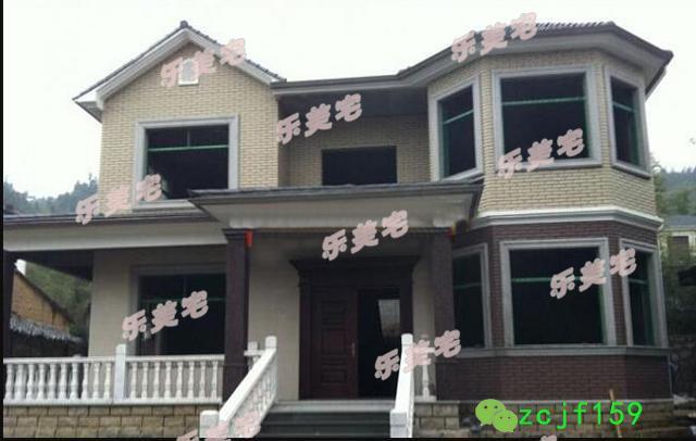 農村二層別墅建房實拍圖及全套建筑施工圖，帶夾層車庫，建成效果很棒