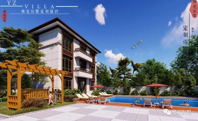 湖南常德劉先生三層新中式別墅設計圖，10.8x12米，感恩母親節