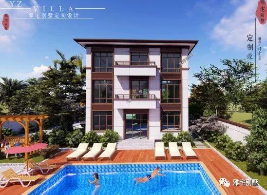 湖南常德劉先生三層新中式別墅設計圖，10.8x12米，感恩母親節