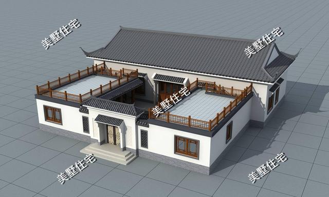 5款自建別墅設計圖，百看不厭中式風，中國人含蓄氣質的體現(xiàn)。