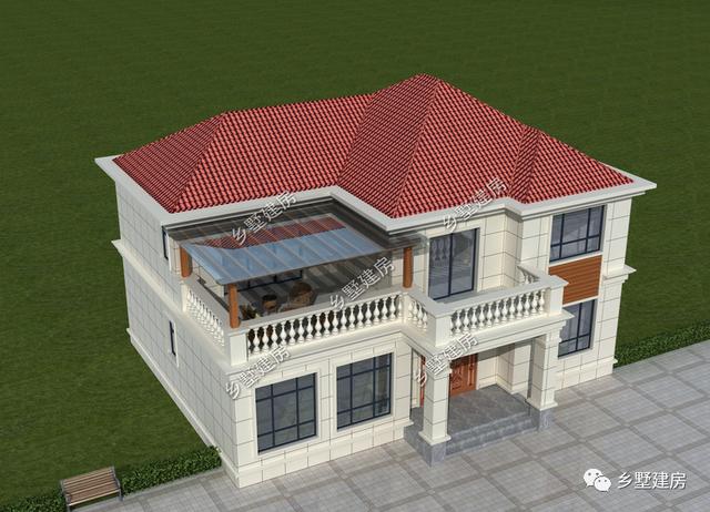 農村二層別墅設計圖，漂亮經濟又實用，農村建房二層就是很好的選擇