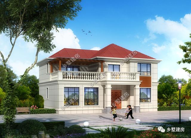 農村二層別墅設計圖，漂亮經濟又實用，農村建房二層就是很好的選擇