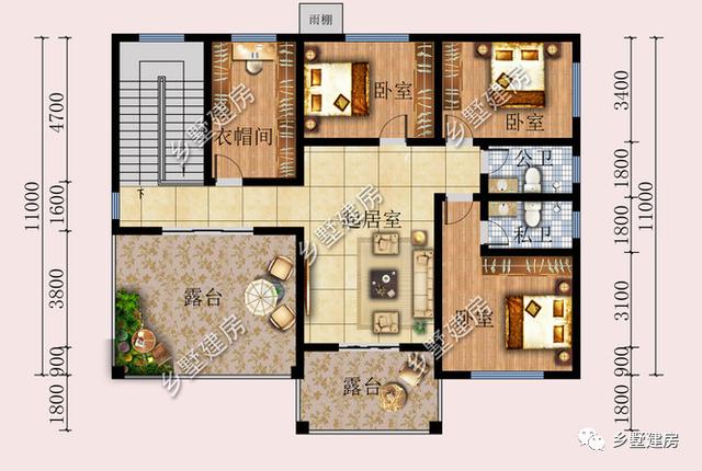 農村二層別墅設計圖，漂亮經濟又實用，農村建房二層就是很好的選擇