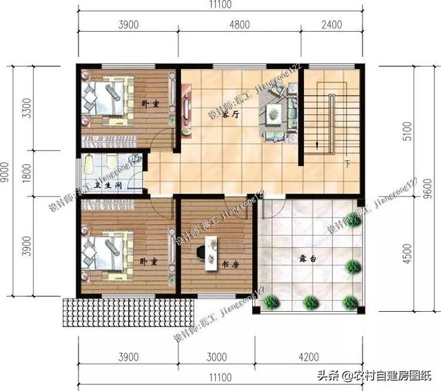5款帶露臺(tái)設(shè)計(jì)圖的農(nóng)村別墅圖紙，這樣的別墅美景，實(shí)在是一種享受