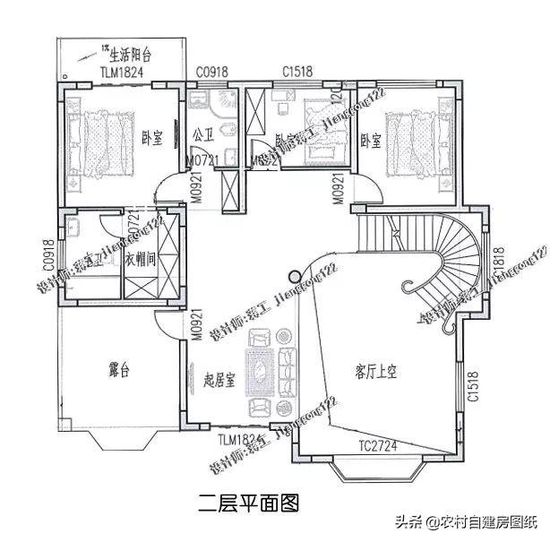 5款帶露臺的農村別墅設計圖，這幾款別墅戶型，都帶有露臺，不管是住家還是度假都值得借鑒。