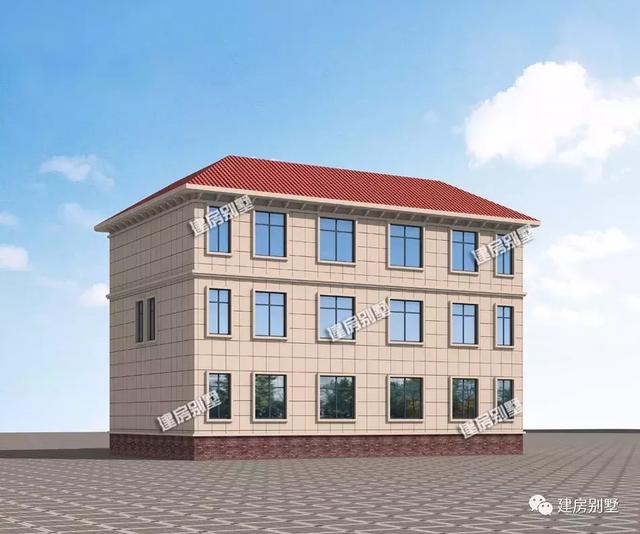 四開間設(shè)計的三層雙拼別墅設(shè)計圖，兩戶家庭都有各自的獨立生活區(qū)域，又能保持一定的聯(lián)系性