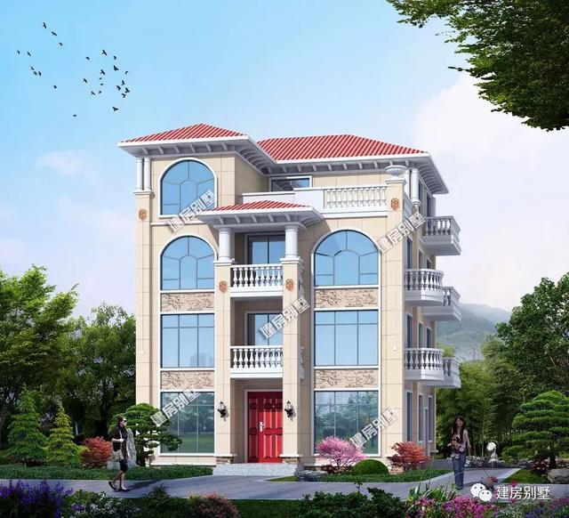 兩款面寬11米左右的四層自建房設(shè)計(jì)圖，造價(jià)45萬左右，隨便選一棟，就能夠讓自己圓夢。