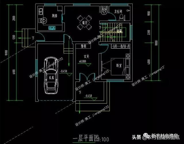 4款帶車庫的二層別墅設計圖，在農(nóng)村建房戶型中，建的最多的還是經(jīng)濟實用的二層別墅，面積不需要太大，功能要齊全，堂屋、車庫、