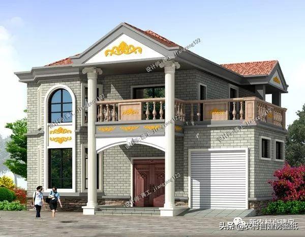 4款帶車庫的二層別墅設計圖，在農(nóng)村建房戶型中，建的最多的還是經(jīng)濟實用的二層別墅，面積不需要太大，功能要齊全，堂屋、車庫、