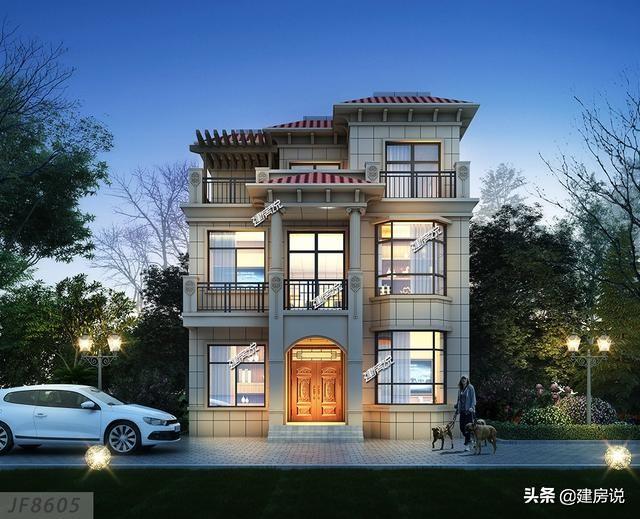 5款三層農村別墅設計圖，都是100平內的小戶型，布局大氣的別墅，是理想鄉村別墅的標配。