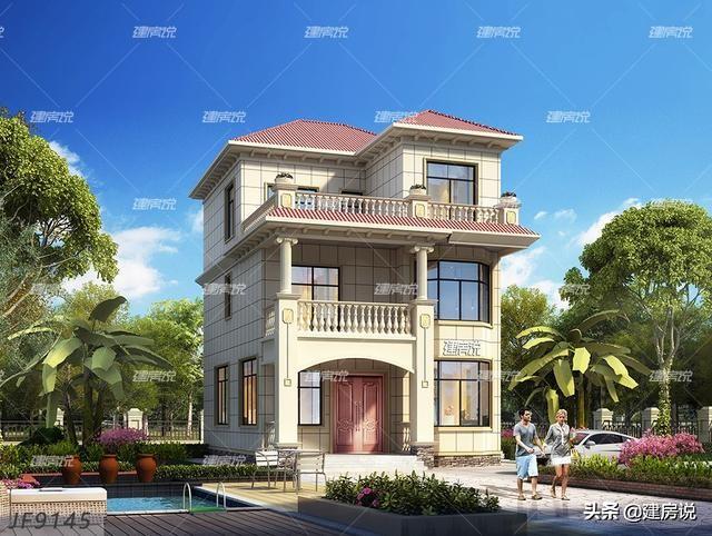 5款三層農村別墅設計圖，都是100平內的小戶型，布局大氣的別墅，是理想鄉村別墅的標配。