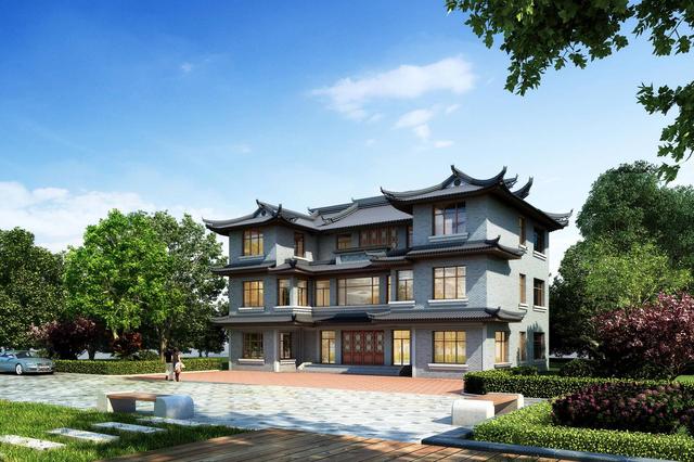 最受歡迎的四套自建中式別墅設計圖，新中式原來這么美，怪不得那么多人建，心動了！