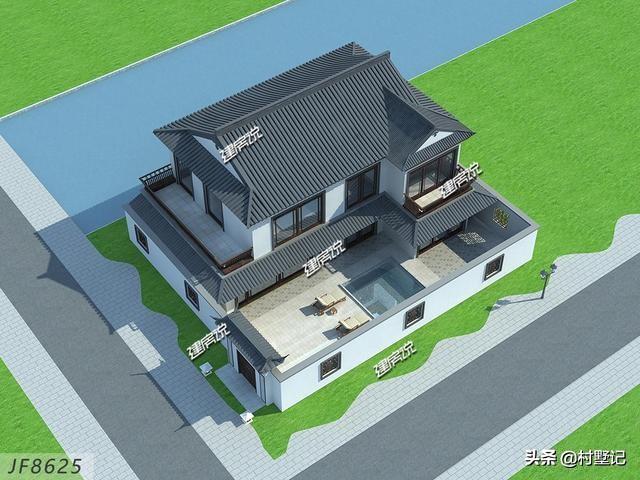 分享一款非常漂亮的現代風別墅設計圖，圖紙看了快收藏好！