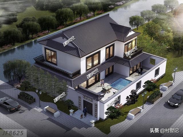 分享一款非常漂亮的現代風別墅設計圖，圖紙看了快收藏好！