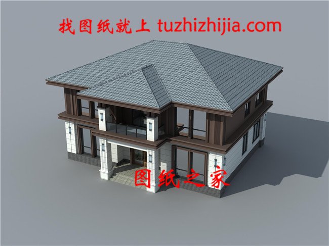 160平方米農村二層別墅設計效果圖帶CAD建筑圖