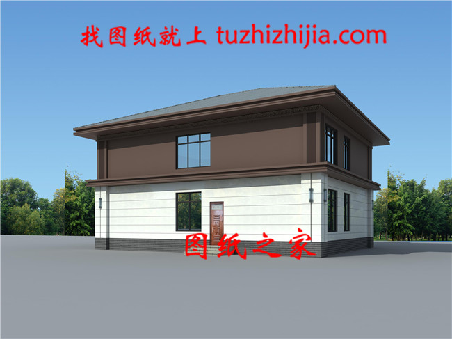 160平方米農村二層別墅設計效果圖帶CAD建筑圖