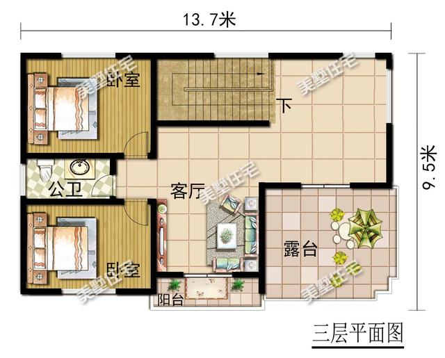現代時尚農村自建三層別墅設計圖，建在村里絕對是風景線！