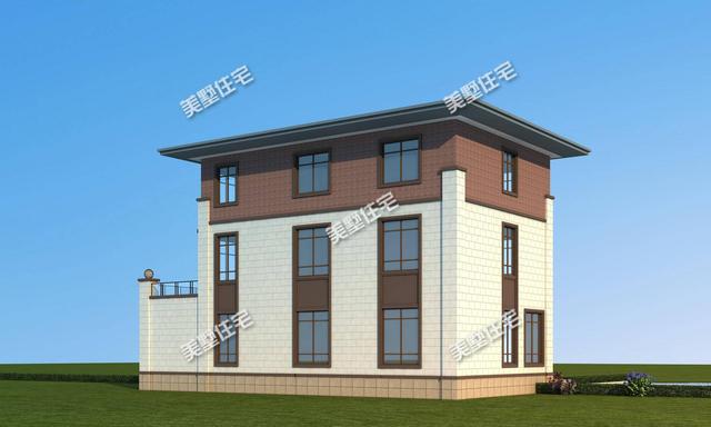 現代時尚農村自建三層別墅設計圖，建在村里絕對是風景線！