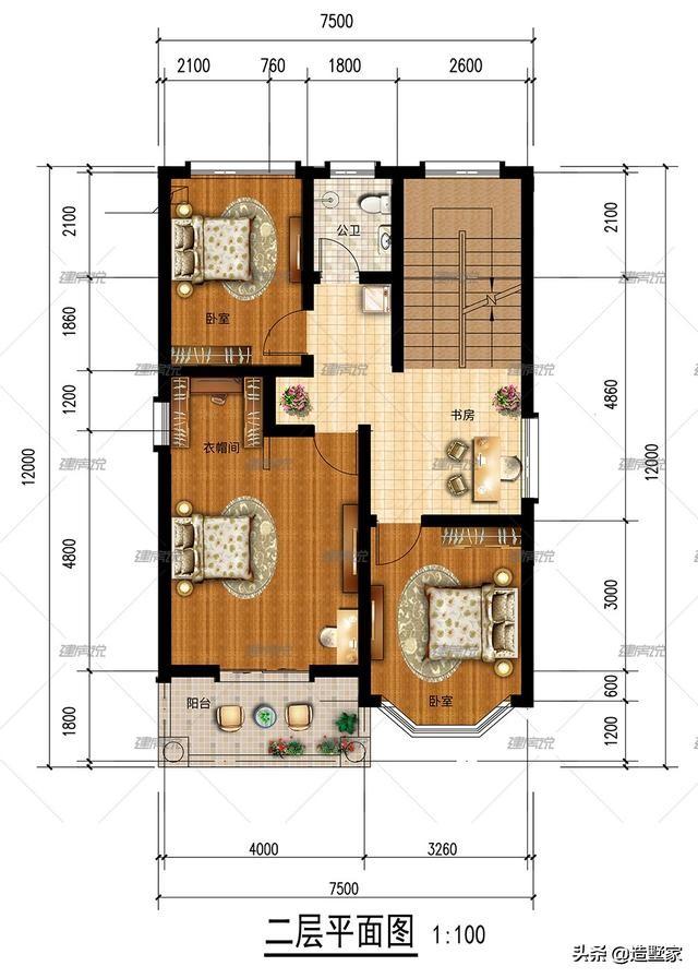 5套小面積農村別墅設計圖，在老家建房不需要多大氣，建個小面積的，造價不高，也經濟適用！