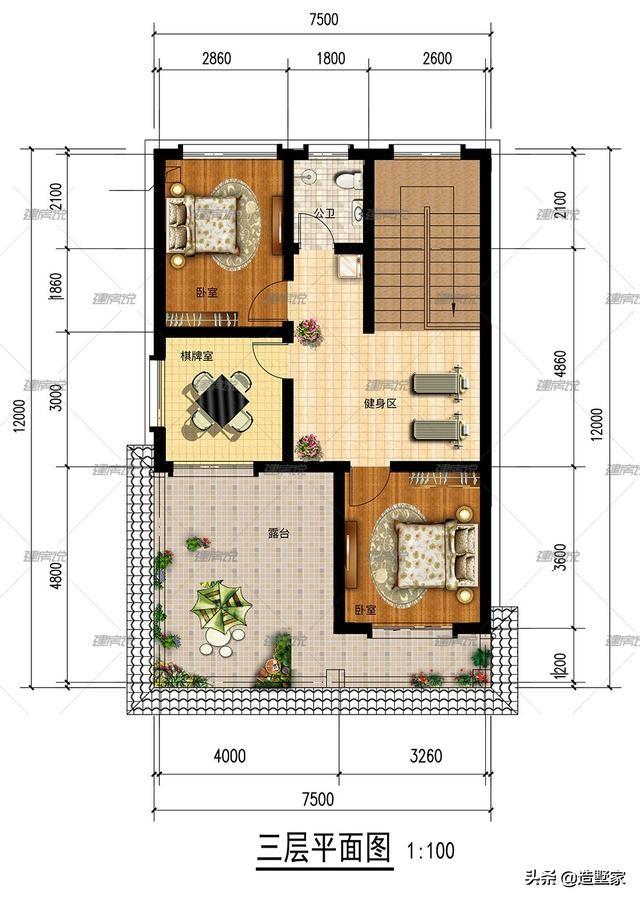 5套小面積農村別墅設計圖，在老家建房不需要多大氣，建個小面積的，造價不高，也經濟適用！