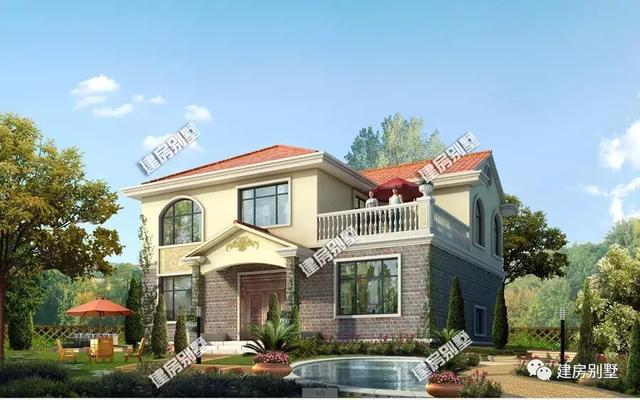 9款兩層自建房戶型，開間都是12米，每一款戶型的外觀和布局都非常好