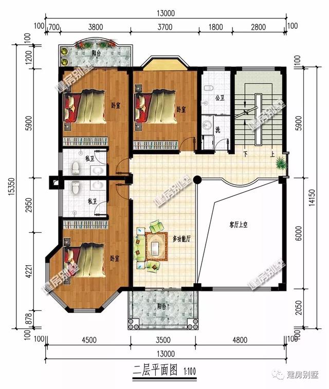 2棟開(kāi)間13米多的三層別墅設(shè)計(jì)圖，每一款都特點(diǎn)鮮明