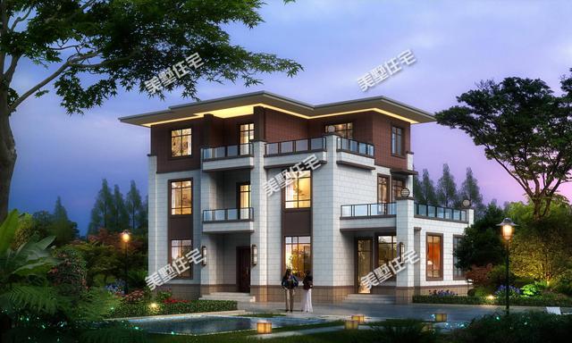 推薦一款非常時尚大氣的別墅設計圖，建在村里絕對是風景線！