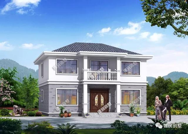 開間都是12米的兩層自建房設計圖，是大多數人的建房選擇