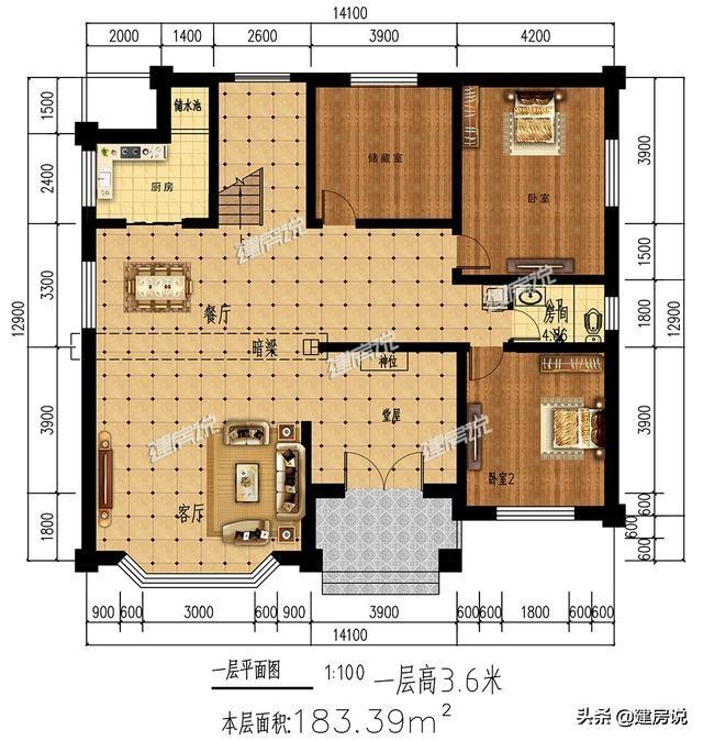 4款帶堂屋+車庫的別墅設計圖，這才是適合農村的好戶型！建棟在老家居住舒適舒心，一百年都不過時。