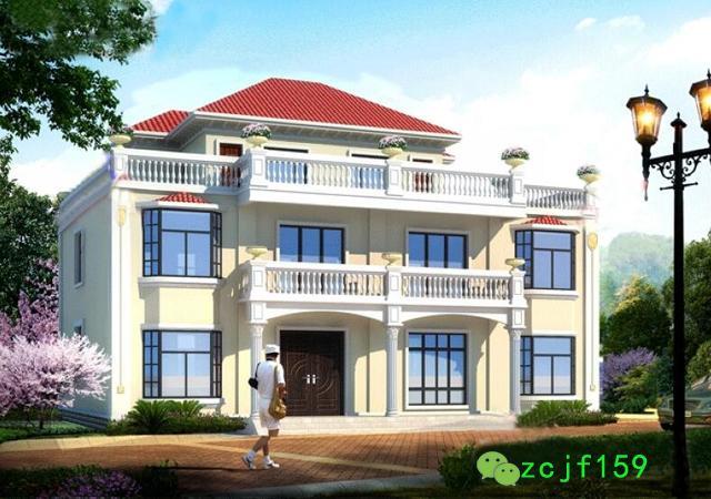 18x12米農村二層半自建別墅設計圖，戶型美觀，造價經濟。