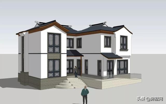 二層新中式別墅設計圖，滿足你的中式情懷。今天給大家帶來的正是一套簡約的兩層新中式別墅設計案例。